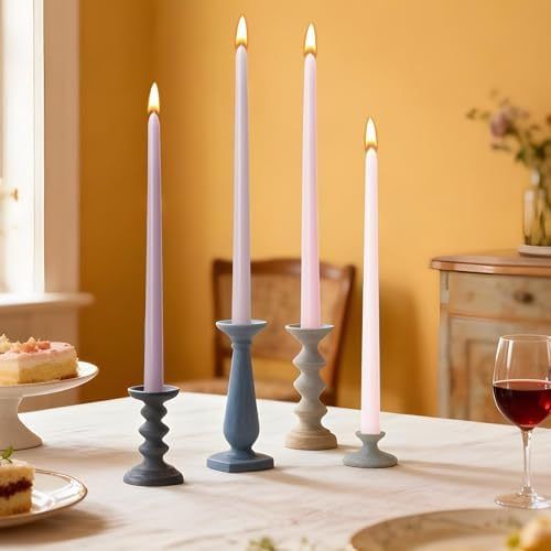 Viyffo 12 Inch Purpel Taper Candles Set of 12 Unscented Smokeless Long Tall Tapered Candle for Candlesticks Sticks Wedding Home Decor Dinner - Image 5