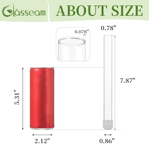 Glasseam 3Pcs Glass Bud vase for Candle Holder, 7.87" Single Flower Vases - Image 3
