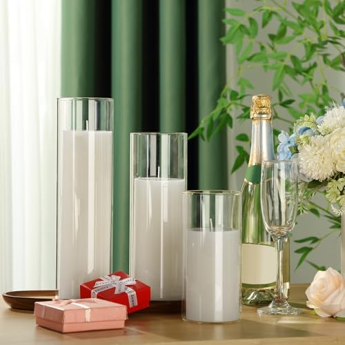 Shihanee 3 Pillar Candle and Holder, L, White - Image 6