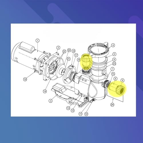350157 Superflo Union Replacement Kit Compatible with Pentair Superflo Superflo Variable Speed Pool Pumps and Spa Pumps - Made in USA - PVC Union for Pentair SuperFlo VS