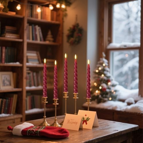 Wondise Flameless Taper Candles with Remote Timer - Image 7