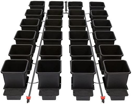 AutoPot 24 Pot System (3.9 Gallon Plastic Pots) (*Includes AIRBASES & AIRDOMES) Self-Watering, Gravity-Fed Hydroponic System (24Pot - 3.9 Gallon - No Tank)