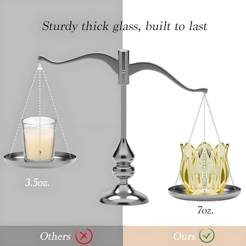 Tulip Votive Candle Holders Set of 12, Tea Light Candle Holder Glass for Table Centerpiece, Tealight Candle Holders for Wedding Déco, Birthday, Anniversary, Parties, and Holiday (Glod) - Image 4