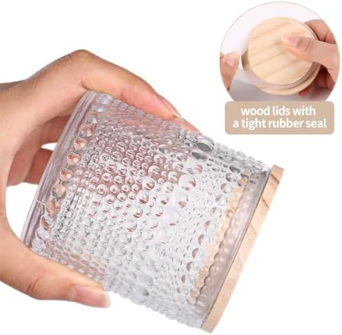 DARJEN 12 Pcs 8oz Glass Candle Jars with Lids, Candle Tins-Clear - Image 3