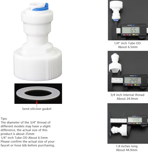 3/4"M & F to 1/4" Push-Fit Adapter, 3 Pcs - Image 4