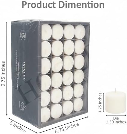Hosley Unscented White Votive Candles, 72-Pack – Clean-Burning, Long-Lasting 10-12 Hour Burn – Ideal for Weddings, Home Décor, Spa, Events – Bulk Value for Versatile Use - Image 4