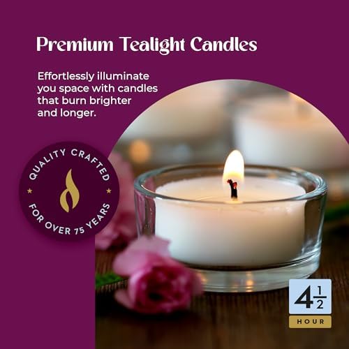 Lerner Clear Tea Lights Candles Bulk - 4.5 Hour Clear Cup Tealight 100 Pack - Consistent Smkless Clean Burning - Holiday, Wedding, Spa, Emergency and Home Decoration Candles - Image 3