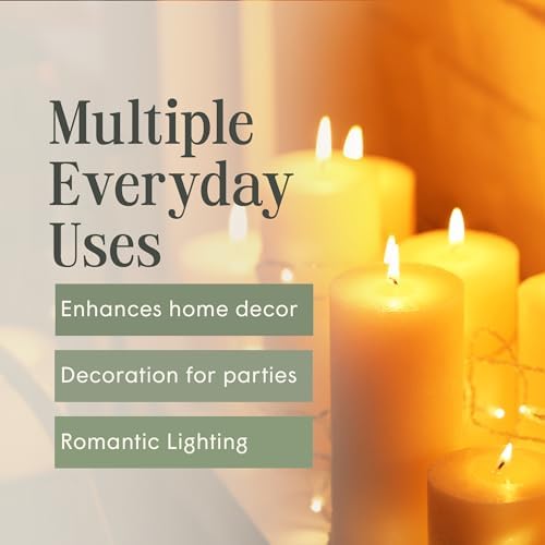 Mister Candle Unscented Dripless Pillar Candles Set of 3, Hand Poured 3 Inch Candles, Premium Wax, Decorative Pillar Candles, (3" x 4", 3" x 6", and 3" x 9", Orange) - Image 5