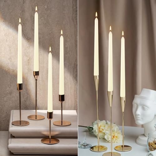 YOROXRG 36 Pack Ivory White Taper Candles, 7-8 Hours Burn Time, Unscented, Smokeless and Dripless, 0.8 x 10 Inch Dinner Candle Set for Household, Wedding, Party and Home Décor Candlesticks - Image 3