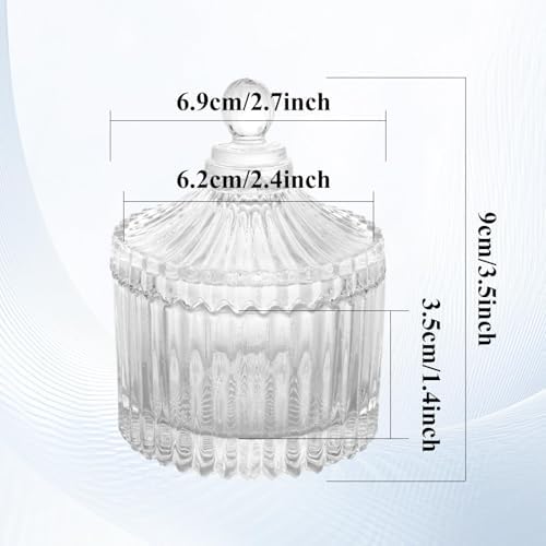 STARVAST 16 Pack Clear Glass Votive Candle Holders with Lids, 2.7×3.5In - Image 2