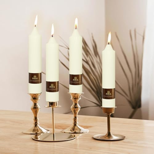 Cream White Taper Candle Candle Sticks, 7 Inch Mini Pillar Candles, 4PCS Handmade Unscenteds Candlesticks for Festive, Party, Spell, Wedding, Home Decor - Image 4