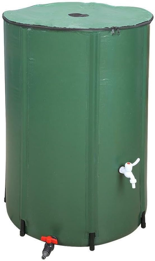 100 Gallon Rain Barrel Folding Portable Water Collection Tank Storage Outdoor