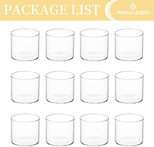 Romadedi Glass Votive Tealight Candle Holder, Pack of 12 - Image 6