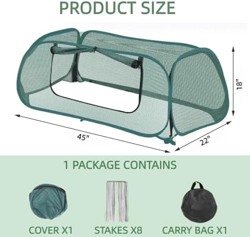 1Pack Raised Garden Bed Covers, Pop Up Mesh Plant & Vegetable Cover,30% Sunblock Plant Shade Tent, Outdoor Planter Protection, Sun & Insect Guard - Image 2