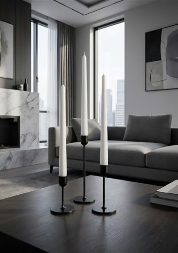 6 PK 10" Classic Taper Candles, White, 7-8 Hours Long Burning, Unscented Tall Candlesticks - Image 4