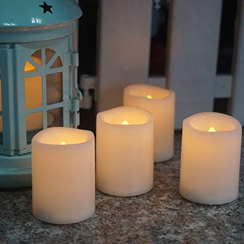 White Plastic Battery Operated Flameless LED Votive Tealight Candles 36 PCS - Image 6