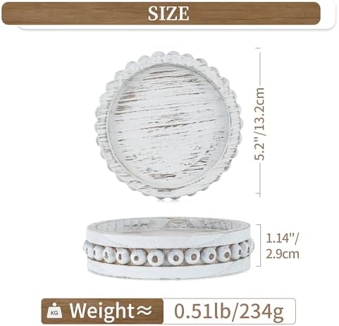 Hanobe Wooden Candle Holder for Pillar Candles Set of 3 Candlestick Holders - Image 3