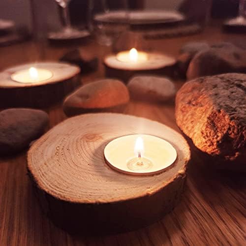 Wooden Tealight Candle Holder - 10pcs Adorable Thank You Gifts, Perfect for Wedding Favors, Ideal Rustic Decor Piece and Party Decoration - Customize and Gift - Image 7