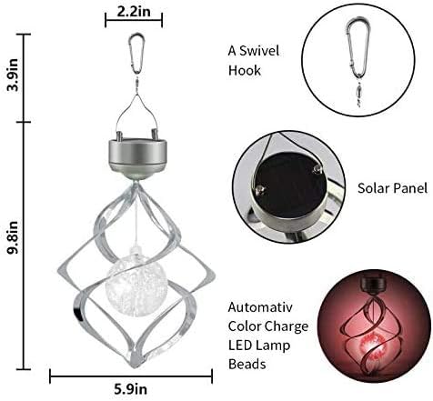 Solar Lights Outdoor Wind Chimes LED Colour Changing Hanging Light | Yard Decor,Garden Patio Balcony Lawn,Design Decoration,Birthday Gifts for Women Mom Grandma
