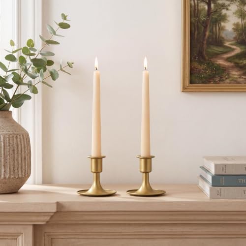 Candlestick Holders Taper Candle Holders, Romadedi Gold Candle Stick Candle Holder for Table Centerpiece, Wedding Reception, Festive Christmas Mantel Decoration or Home Decor, Set of 24 - Image 7
