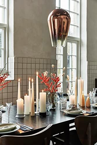 Kunstindustrien® White Taper Candles – Set of 4, 13.8" – Made in Denmark, Long Burning Candles 15h, Unscented & Smokeless Candlesticks – Elegant Tall Candles for Weddings, Dinners & Home Decor (White) - Image 4