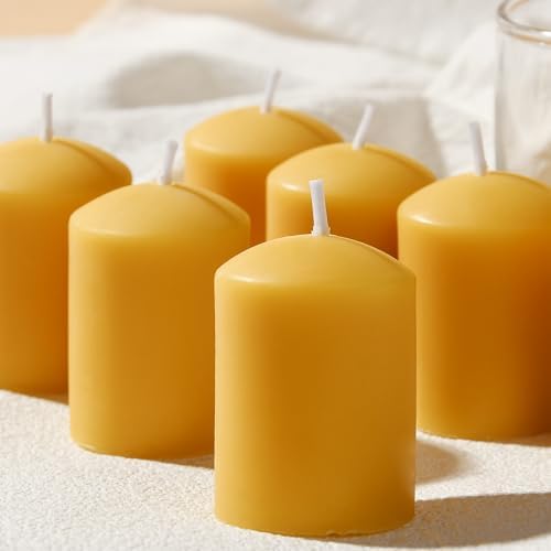 Beeswax Votive Candles Bulk-Pack of 10, Natural Unscented Beeswax Candles - 9 Hour Burn Time - Image 4
