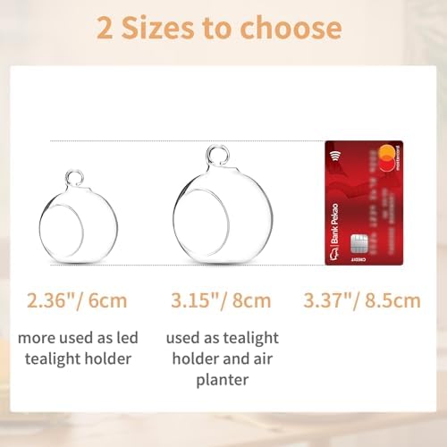 NUPTIO Hanging Hanging Tealight Candle Holders, 8 Pcs, 3.15 Inch - Image 3