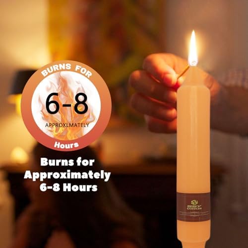 NJAO HOO Fall Short Taper Candle Orange 7 Inch Candlesticks Unscented Dripless Gradient Colored Tapered Candle Set for Home Dinner Party Halloween Decor, 4 Pack - Image 5