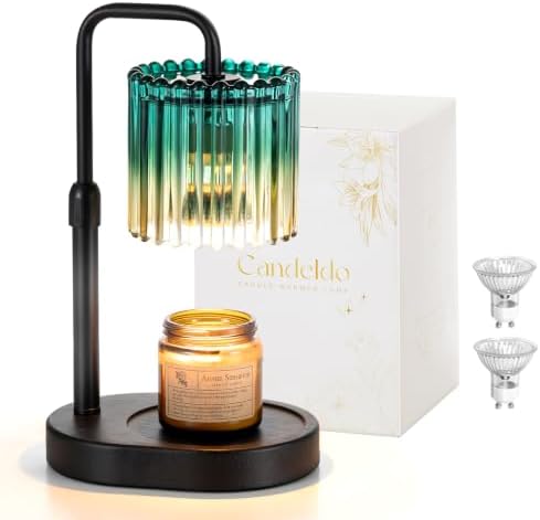 Candeldo Candle Warmer Lamp with Timer: Green Yellow Wax Melt Warmer by CANDELDO