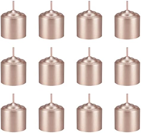 Mega Candles 12 pcs Unscented Rose Gold Votive Candles, Hand Poured Wax Candle 10 Hour 1.38 Inch x 1.5 Inch, Home Décor, Wedding Receptions, Centerpieces, Occasions, Events, Festivities, Meditations by MEGA+CANDLES