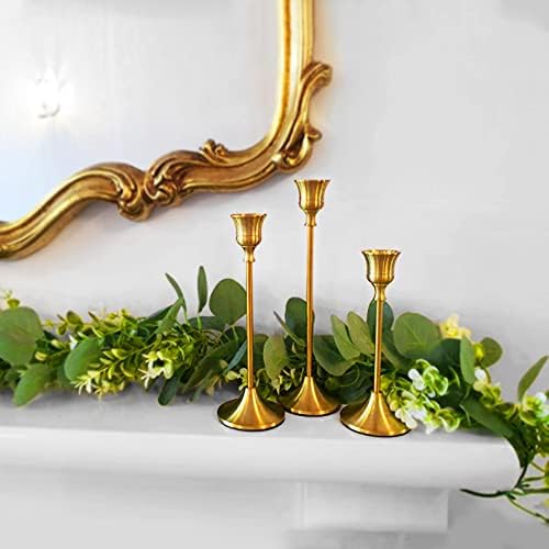 Candlestick Holders Taper Candle Holders - Gold Candlestick Holder Set of 6 Candle Stick Holders kit Classic Decorative Candle Stick for Christmas, Wedding, Party, Dinner Tables,Home Décor - Image 6