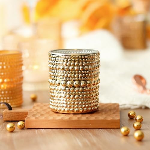 WDHODEC Gold Candle Holders 24 PCS, Glass Votive Tealight Candle Holders for Fall Thanksgiving Christmas Table Centerpiece Wedding Decorations - Image 4