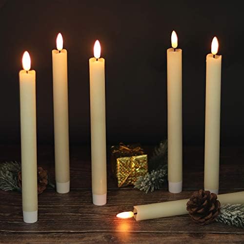 Wondise Real Wax Flameless Taper Candles with Timer - Image 3
