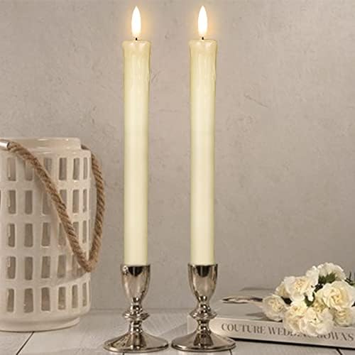 GenSwin Drip Wax Flameless Taper Candles Battery Operated with Remote Timer - Image 4