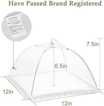 Onarway 3 Pack Food Covers 12 Inch Pop-Up Encrypted Mesh Plate Serving Tent - Image 2