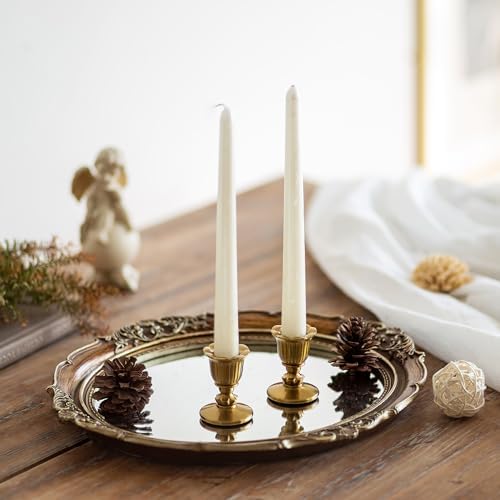 Romadedi Gold Candlestick Candle Holders, Brass Color, Pack of 2 - Image 3