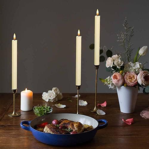 Wondise Real Wax Flameless Taper Candles with Timer - Image 4