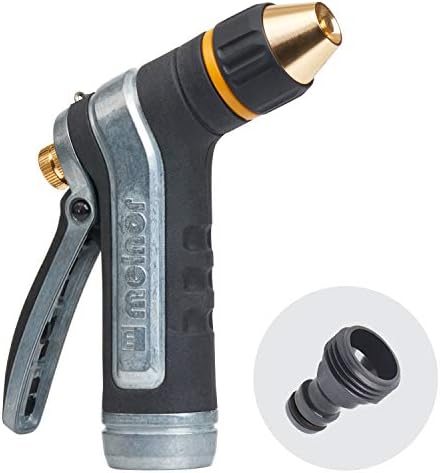 Melnor 65019-AMZ XT Metal Nozzle with QuickConnect Product Adapter Set, Adjustable Tip, Heavyweight Rear Trigger by Melnor