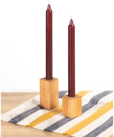 CANDWAX Bordeaux Taper Candles Pack of 12 - Slow Burning Dripless Unscented Straight Candles 12 inch - Ideal for Dinner Table - Smokeless Long Candlesticks - Image 6