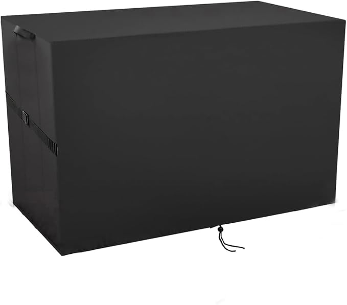 Outdoor Storage Box Cover，Waterproof Resin Storage Bin Cover Deck Box Covers-48"L x 26.8"W x 22.4"H