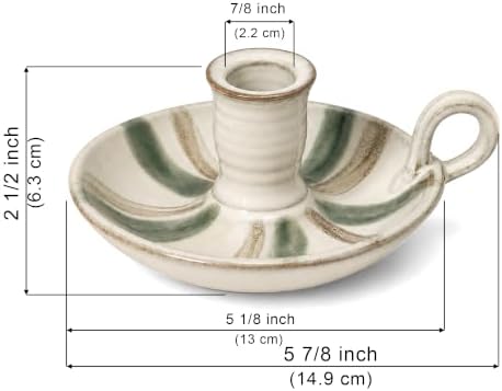 Candle Holder Ceramic Candlestick Holder, Candlelight Stand for Spell Candles, Taper Candles, and Incense, Halloween Christmas Dining Room Home Decoration Display - Image 5