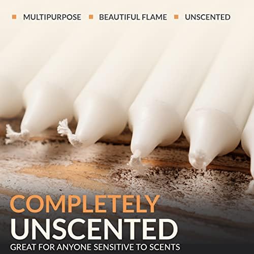 PAMI Traditional Shabbat Taper Candles,Unscented,Paraffin,3 Hr Burn,72-Pack - Image 6