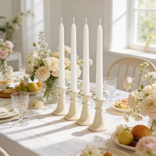 Viyffo Taper Candles, 12 Inch, 4 Pack, White Unscented, Smokeless Design - Image 6