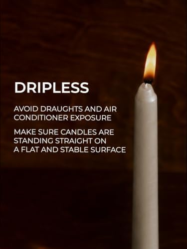 CANDWAX 10 Inch Taper Candles Sand Decor Unscented Candle Sticks 12 Pack - Image 3