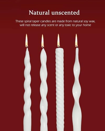 Pink Taper Candles Twisted Candlesticks Unscented Smokeless Tall Candles for Wedding Holiday Dinner Party Home Decorative candles-10inch,4pcs - Image 4