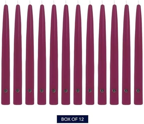 Colonial Candle Unscented Taper Candle, Handipt Collection, Mulberry, 10 in, Pack of 12 - Up to 8 Hours Burn - Image 2