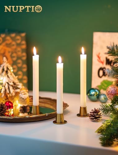 NUPTIO Gold Candlestick Holders Set of 12, Small - Image 2