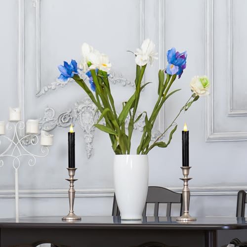 Baquler 24 Pcs 6.5" Black Flameless Taper Candle LED Stick Battery Operated - Image 6