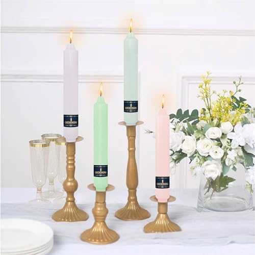 Pink Candlesticks Short Taper Candle,9inches Colorful Candle Sticks Dripless Tapered Candles for Home Decor Weddings Festive Party Holiday,30D-LIGMIX - Image 2