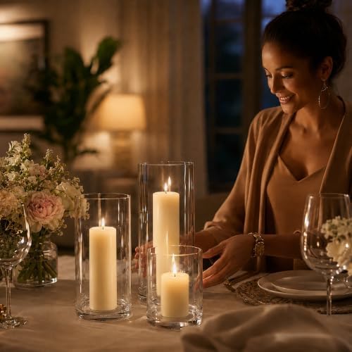 Pillar Candles Ivory Bulk 2x3 2x6 2x8inch Unscented Tall Candle 24Set - Image 6